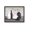 Picture of Black and White Botanical Vases _GroupedProduct_Rectangle_Landscape_Framed_Matted_