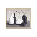 Picture of Black and White Botanical Vases _GroupedProduct_Rectangle_Landscape_Framed_Matted_