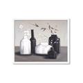 Picture of Black and White Botanical Vases _GroupedProduct_Rectangle_Landscape_Framed_Matted_