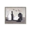Picture of Black and White Botanical Vases _GroupedProduct_Rectangle_Landscape_Framed_Matted_