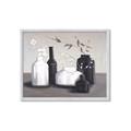 Picture of Black and White Botanical Vases _GroupedProduct_Rectangle_Landscape_Framed_Matted_