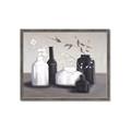 Picture of Black and White Botanical Vases _GroupedProduct_Rectangle_Landscape_Framed_Matted_
