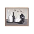 Picture of Black and White Botanical Vases _GroupedProduct_Rectangle_Landscape_Framed_Matted_