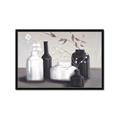 Picture of Black and White Botanical Vases _GroupedProduct_Rectangle_Landscape_Framed_Matted_
