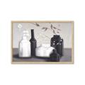 Picture of Black and White Botanical Vases _GroupedProduct_Rectangle_Landscape_Framed_Matted_