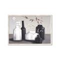 Picture of Black and White Botanical Vases _GroupedProduct_Rectangle_Landscape_Framed_Matted_