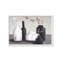 Picture of Black and White Botanical Vases _GroupedProduct_Rectangle_Landscape_Framed_Matted_
