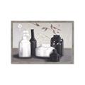 Picture of Black and White Botanical Vases _GroupedProduct_Rectangle_Landscape_Framed_Matted_