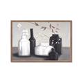Picture of Black and White Botanical Vases _GroupedProduct_Rectangle_Landscape_Framed_Matted_