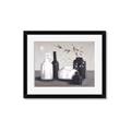 Picture of Black and White Botanical Vases _GroupedProduct_Rectangle_Landscape_Framed_Matted_