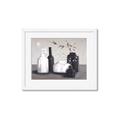 Picture of Black and White Botanical Vases _GroupedProduct_Rectangle_Landscape_Framed_Matted_
