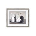 Picture of Black and White Botanical Vases _GroupedProduct_Rectangle_Landscape_Framed_Matted_