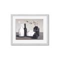 Picture of Black and White Botanical Vases _GroupedProduct_Rectangle_Landscape_Framed_Matted_