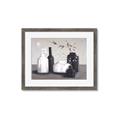 Picture of Black and White Botanical Vases _GroupedProduct_Rectangle_Landscape_Framed_Matted_