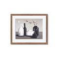Picture of Black and White Botanical Vases _GroupedProduct_Rectangle_Landscape_Framed_Matted_
