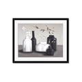 Picture of Black and White Botanical Vases _GroupedProduct_Rectangle_Landscape_Framed_Matted_