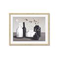 Picture of Black and White Botanical Vases _GroupedProduct_Rectangle_Landscape_Framed_Matted_