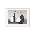 Picture of Black and White Botanical Vases _GroupedProduct_Rectangle_Landscape_Framed_Matted_