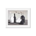 Picture of Black and White Botanical Vases _GroupedProduct_Rectangle_Landscape_Framed_Matted_
