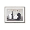 Picture of Black and White Botanical Vases _GroupedProduct_Rectangle_Landscape_Framed_Matted_