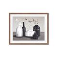Picture of Black and White Botanical Vases _GroupedProduct_Rectangle_Landscape_Framed_Matted_