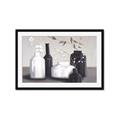 Picture of Black and White Botanical Vases _GroupedProduct_Rectangle_Landscape_Framed_Matted_