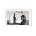Picture of Black and White Botanical Vases _GroupedProduct_Rectangle_Landscape_Framed_Matted_