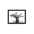 Picture of Black vase with green leafs _GroupedProduct_Rectangle_Landscape_Photography _GroupedProduct_Rectangle_Landscape_Framed_Matted_