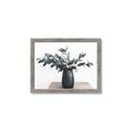 Picture of Black vase with green leafs _GroupedProduct_Rectangle_Landscape_Photography _GroupedProduct_Rectangle_Landscape_Framed_Matted_