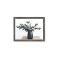 Picture of Black vase with green leafs _GroupedProduct_Rectangle_Landscape_Photography _GroupedProduct_Rectangle_Landscape_Framed_Matted_