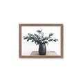 Picture of Black vase with green leafs _GroupedProduct_Rectangle_Landscape_Photography _GroupedProduct_Rectangle_Landscape_Framed_Matted_