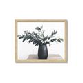 Picture of Black vase with green leafs _GroupedProduct_Rectangle_Landscape_Photography _GroupedProduct_Rectangle_Landscape_Framed_Matted_