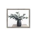 Picture of Black vase with green leafs _GroupedProduct_Rectangle_Landscape_Photography _GroupedProduct_Rectangle_Landscape_Framed_Matted_