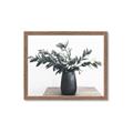 Picture of Black vase with green leafs _GroupedProduct_Rectangle_Landscape_Photography _GroupedProduct_Rectangle_Landscape_Framed_Matted_