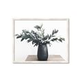 Picture of Black vase with green leafs _GroupedProduct_Rectangle_Landscape_Photography _GroupedProduct_Rectangle_Landscape_Framed_Matted_