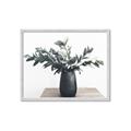Picture of Black vase with green leafs _GroupedProduct_Rectangle_Landscape_Photography _GroupedProduct_Rectangle_Landscape_Framed_Matted_