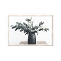 Picture of Black vase with green leafs _GroupedProduct_Rectangle_Landscape_Photography _GroupedProduct_Rectangle_Landscape_Framed_Matted_