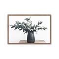 Picture of Black vase with green leafs _GroupedProduct_Rectangle_Landscape_Photography _GroupedProduct_Rectangle_Landscape_Framed_Matted_