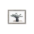 Picture of Black vase with green leafs _GroupedProduct_Rectangle_Landscape_Photography _GroupedProduct_Rectangle_Landscape_Framed_Matted_