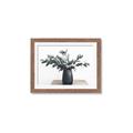 Picture of Black vase with green leafs _GroupedProduct_Rectangle_Landscape_Photography _GroupedProduct_Rectangle_Landscape_Framed_Matted_
