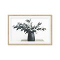 Picture of Black vase with green leafs _GroupedProduct_Rectangle_Landscape_Photography _GroupedProduct_Rectangle_Landscape_Framed_Matted_