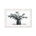 Picture of Black vase with green leafs _GroupedProduct_Rectangle_Landscape_Photography _GroupedProduct_Rectangle_Landscape_Framed_Matted_