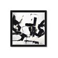 Picture of Black Abstract with Fine Line _GroupedProduct_Square_Framed_Matted_