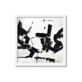 Picture of Black Abstract with Fine Line _GroupedProduct_Square_Framed_Matted_