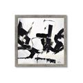 Picture of Black Abstract with Fine Line _GroupedProduct_Square_Framed_Matted_