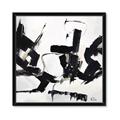 Picture of Black Abstract with Fine Line _GroupedProduct_Square_Framed_Matted_
