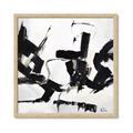 Picture of Black Abstract with Fine Line _GroupedProduct_Square_Framed_Matted_