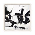 Picture of Black Abstract with Fine Line _GroupedProduct_Square_Framed_Matted_