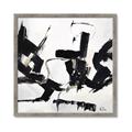 Picture of Black Abstract with Fine Line _GroupedProduct_Square_Framed_Matted_