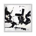 Picture of Black Abstract with Fine Line _GroupedProduct_Square_Framed_Matted_